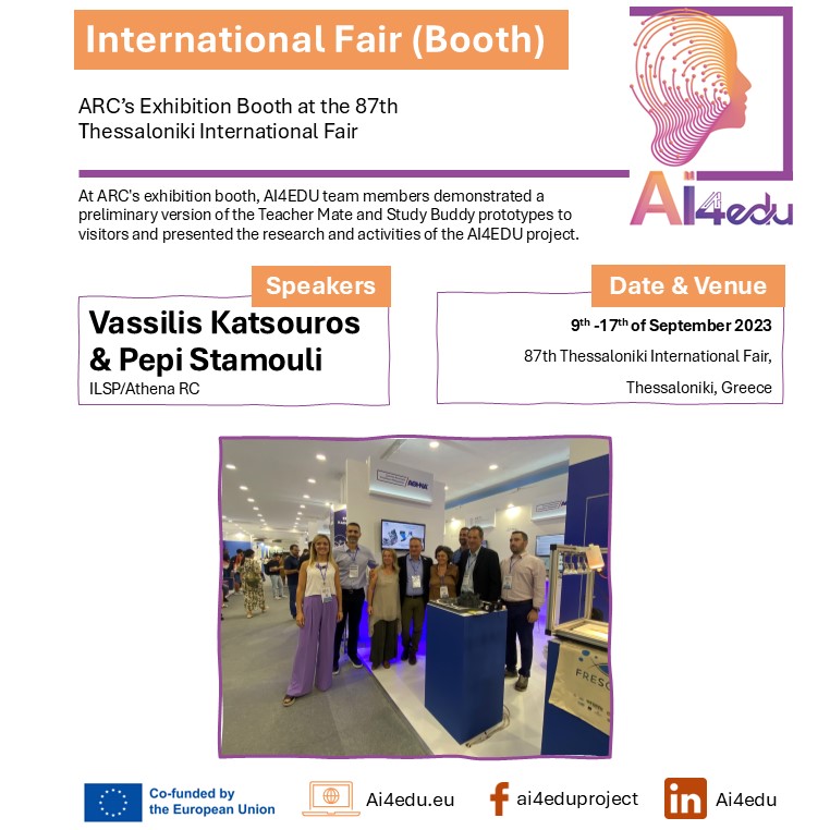 THESSALONIKI INTERNATIONAL FAIR 2023 – ARC’S BOOTH