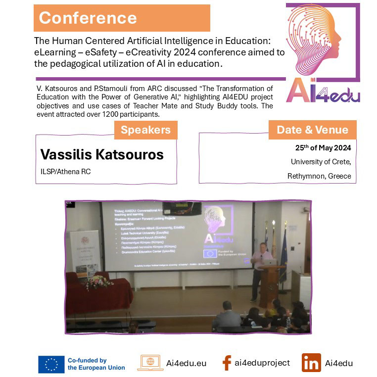 5th International Conference Artificial Intelligence, eLearning, eCreativity