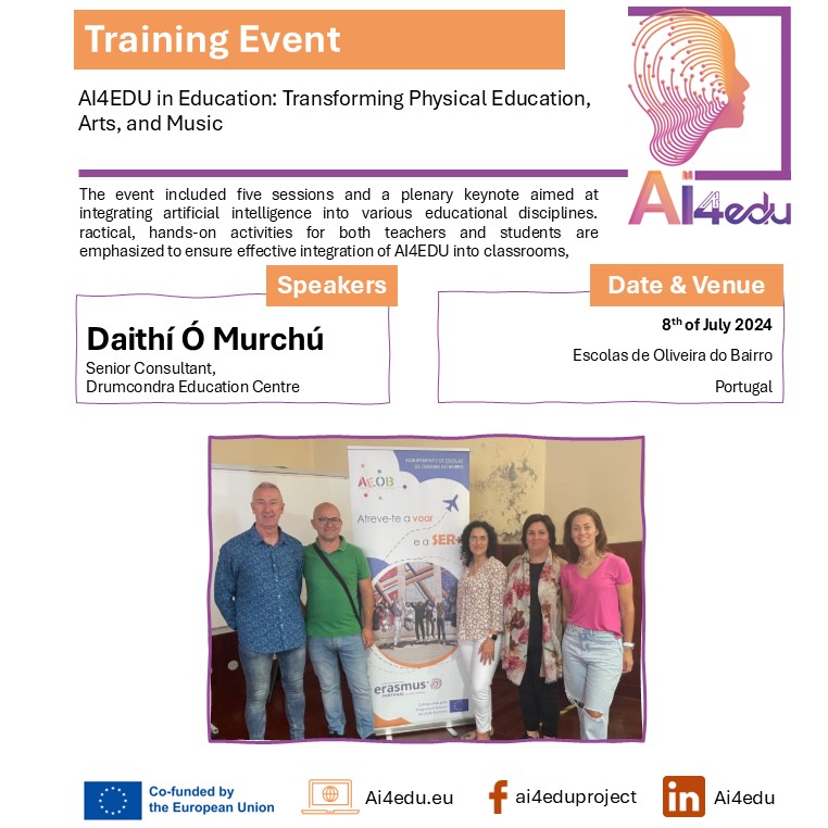 IRISH AWARENESS EVENTS AI4EDU in Education_Transforming Physical Education Arts and Music in Schools