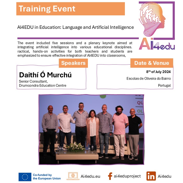 IRISH AWARENESS EVENTS AI4EDU in Education_Language and AI a journey of creativity and discovery